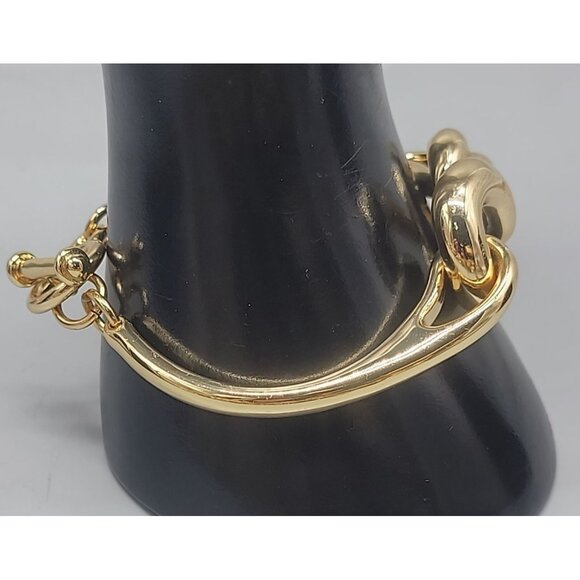 Roberto RFM L infinito Bracelet Bikini Line Gold Tone Metal Link Size 6.5" - Picture 6 of 12